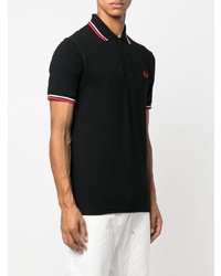 schwarzes Polohemd von Fred Perry