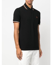 schwarzes Polohemd von Fred Perry