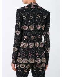 schwarzes Sakko mit Blumenmuster von Givenchy