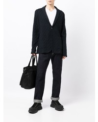 schwarzes Sakko mit geometrischem Muster von Armani Exchange