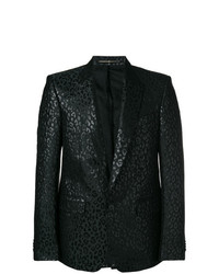 schwarzes Sakko mit Leopardenmuster von Givenchy