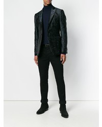 schwarzes Sakko mit Paisley-Muster von Etro