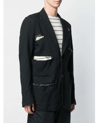 schwarzes Sakko von Comme Des Garcons Homme Plus