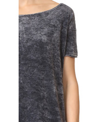 schwarzes Samt T-shirt von Free People