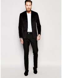 schwarzes Samtsakko von Asos