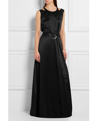 schwarzes Satin Ballkleid von Kenzo