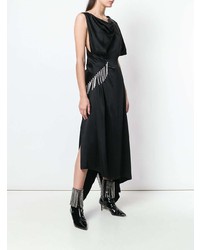 schwarzes Satin Ballkleid von Christopher Kane