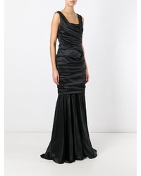 schwarzes Satin Ballkleid von Dolce & Gabbana