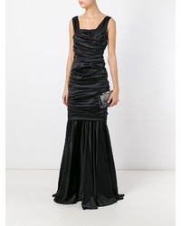 schwarzes Satin Ballkleid von Dolce & Gabbana