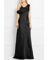 schwarzes Satin Ballkleid von Maison Margiela