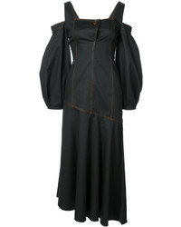 schwarzes schulterfreies Kleid von Ellery