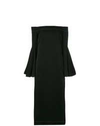 schwarzes schulterfreies Kleid von Ellery