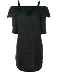 schwarzes schulterfreies Kleid von Neil Barrett
