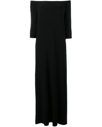 schwarzes schulterfreies Kleid von Norma Kamali