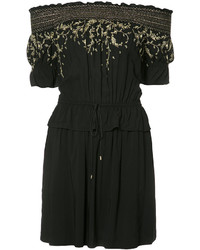 schwarzes schulterfreies Kleid von Rachel Zoe