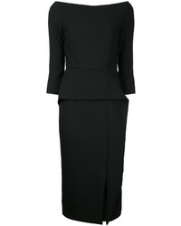 schwarzes schulterfreies Kleid von Roland Mouret