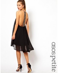 schwarzes schwingendes Kleid von Asos Petite