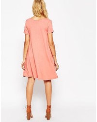 schwarzes schwingendes Kleid von Asos