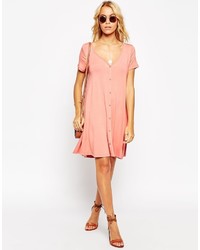 schwarzes schwingendes Kleid von Asos