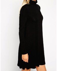 schwarzes schwingendes Kleid von Asos