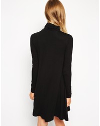 schwarzes schwingendes Kleid von Asos