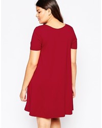 schwarzes schwingendes Kleid von Asos