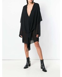 schwarzes schwingendes Kleid von Ann Demeulemeester