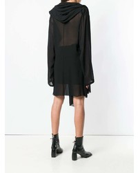 schwarzes schwingendes Kleid von Ann Demeulemeester