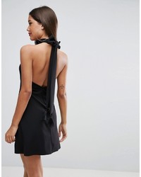 schwarzes schwingendes Kleid von Asos