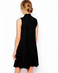 schwarzes schwingendes Kleid von Asos