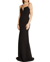 schwarzes Seide Ballkleid von Victoria Beckham