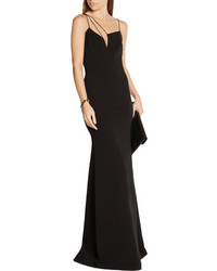 schwarzes Seide Ballkleid von Victoria Beckham