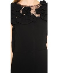 schwarzes Seide Ballkleid von Nina Ricci