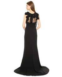 schwarzes Seide Ballkleid von Nina Ricci