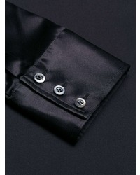 schwarzes Seide Businesshemd von Maison Margiela