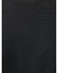 schwarzes Seide T-Shirt mit einem Rundhalsausschnitt von Joseph