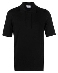 schwarzes Seide T-Shirt mit einem Rundhalsausschnitt von Ferragamo