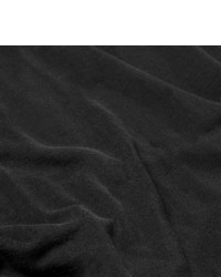 schwarzes Seide T-Shirt mit einem Rundhalsausschnitt von Maison Margiela