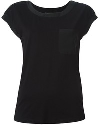 schwarzes Seide T-shirt von Twin-Set