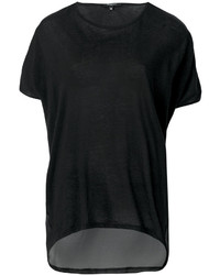 schwarzes Seide T-shirt von Unconditional
