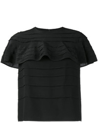 schwarzes Seide T-shirt von Valentino