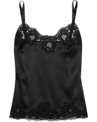 schwarzes Seide Trägershirt von Dolce & Gabbana