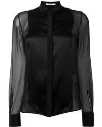 schwarzes Seidehemd von Givenchy