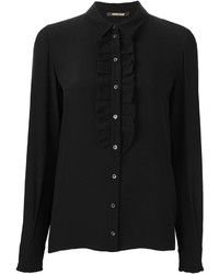 schwarzes Seidehemd von Roberto Cavalli