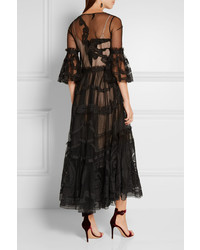 schwarzes Seidekleid von Temperley London