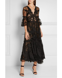 schwarzes Seidekleid von Temperley London