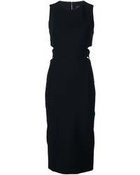 schwarzes Seidekleid von Cushnie et Ochs