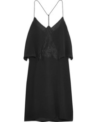 schwarzes Seidekleid von Madewell