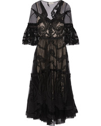 schwarzes Seidekleid von Temperley London