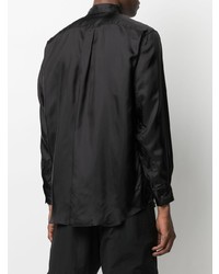 schwarzes Seidelangarmhemd von Comme Des Garcons SHIRT